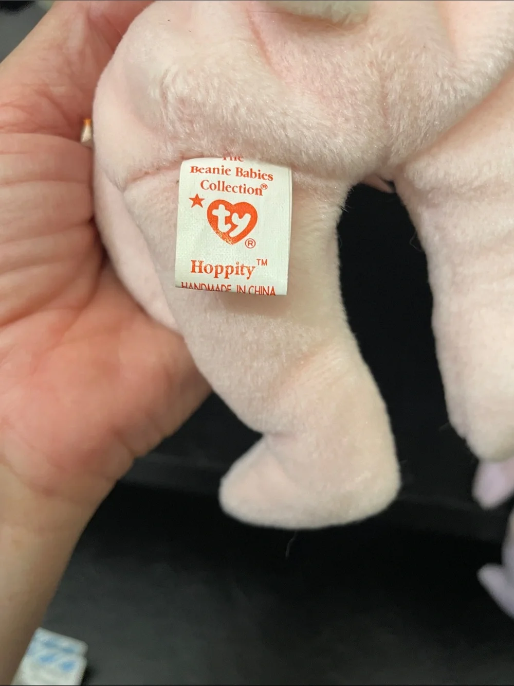 1996 Ty Plush Bunny Pastel Pink & Lavender Hoppity & Floppity Rare